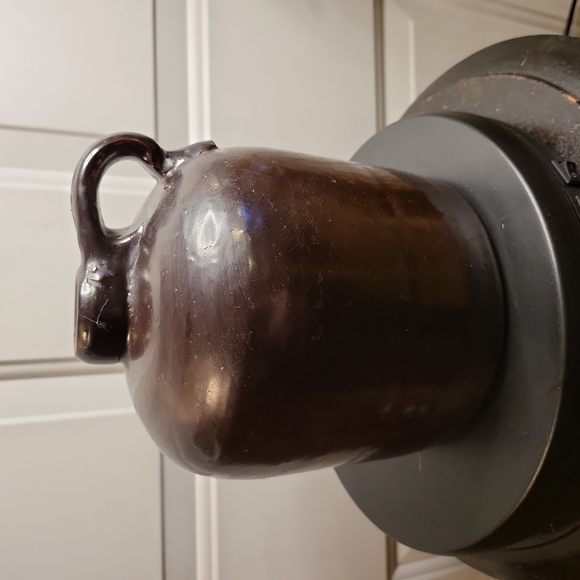 Antique Primitive Stoneware Crock Whiskey Jug Primitive Rustic Country F…